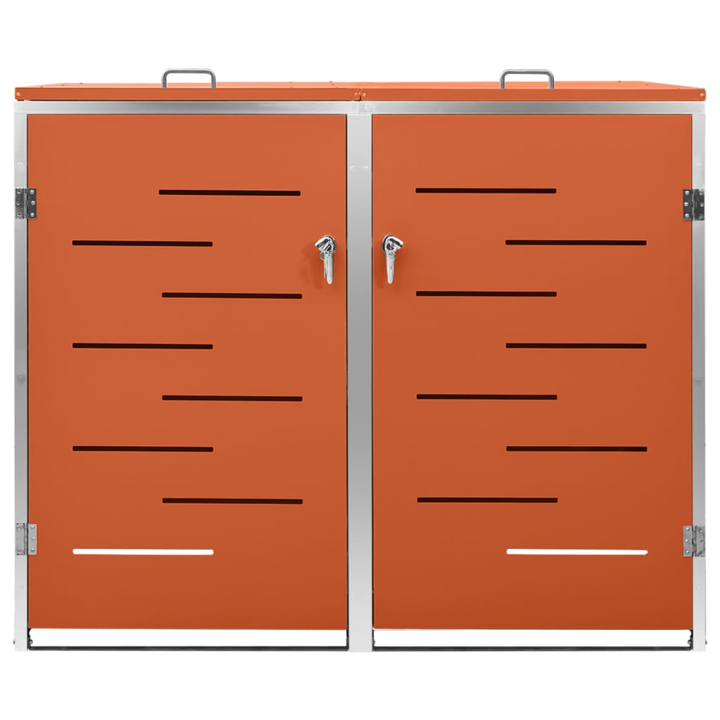 Mülltonnenbox für 3 Tonnen 207x77,5x112,5 cm Edelstahl