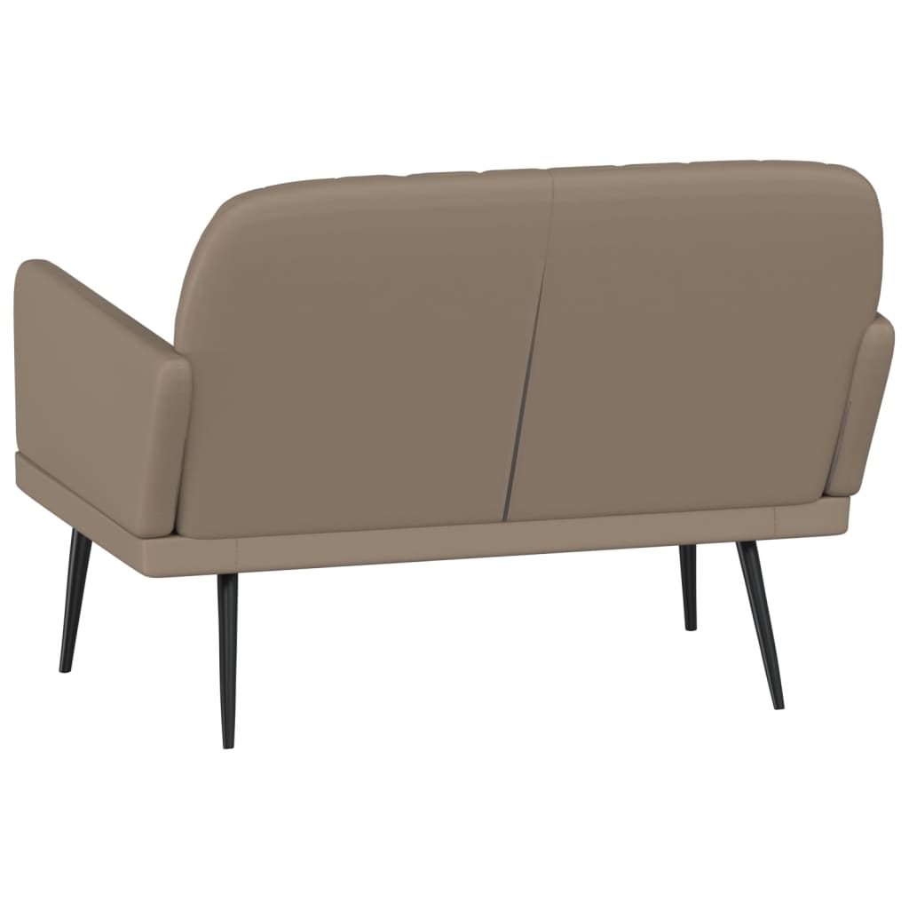 Sitzbank Grau 107x80x81 cm Kunstleder