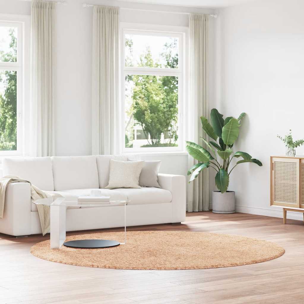 Teppich Shaggy Hochflor NAVARRA Beige 60x100 cm Polyester