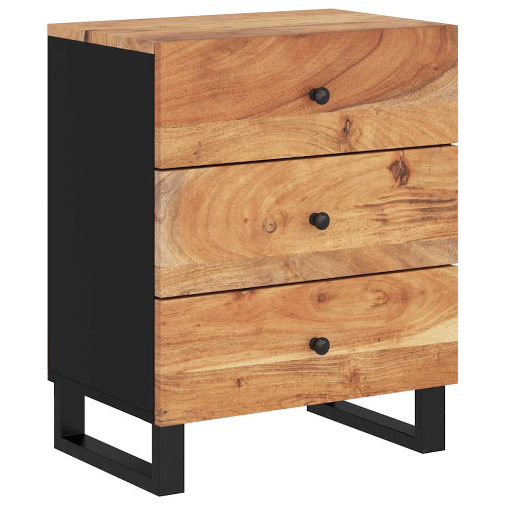 Nachttisch 50x33x62 cm Massivholz Mango & Holzwerkstoff