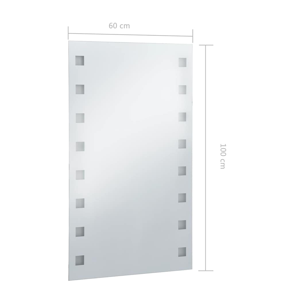 Badezimmer-Wandspiegel mit LEDs 60x80 cm