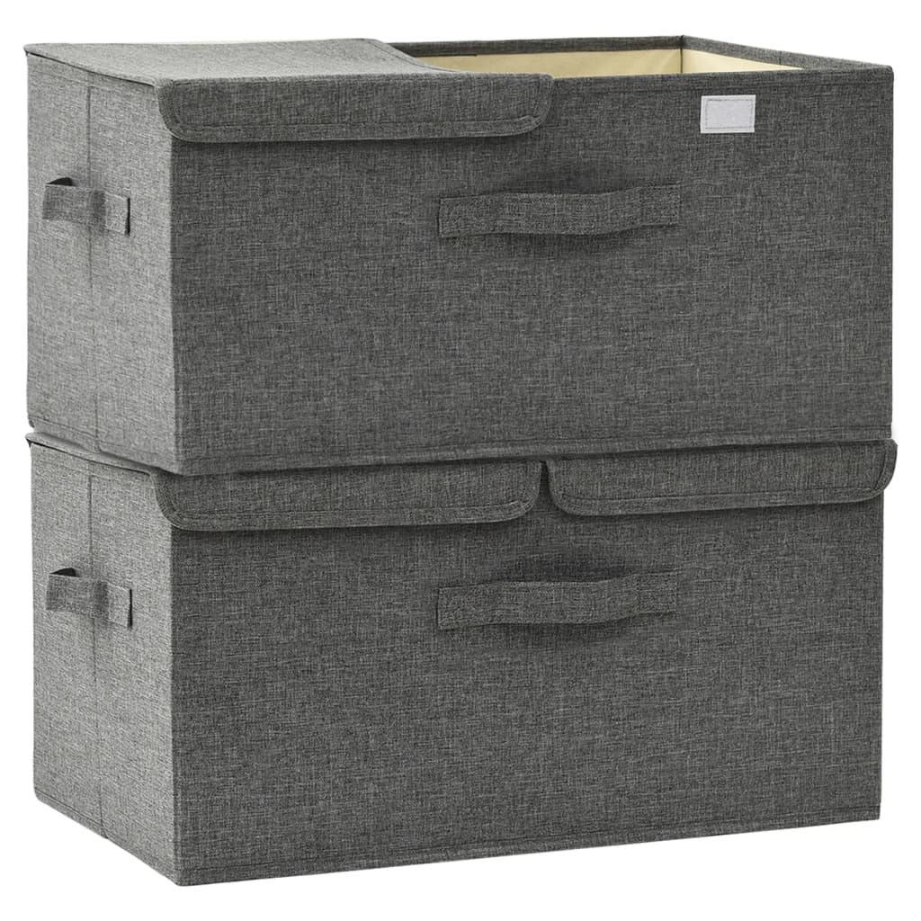 Aufbewahrungsbox Stoff 50x30x25 cm Anthrazit