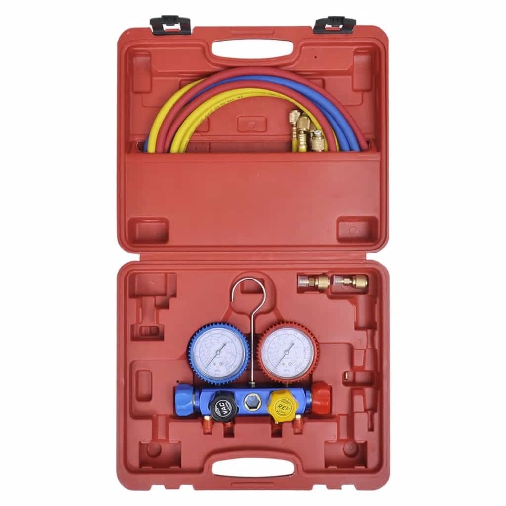Vakuumpumpe 100 L/min 4-Wege-Verteiler-Manometer Klimaanlagen