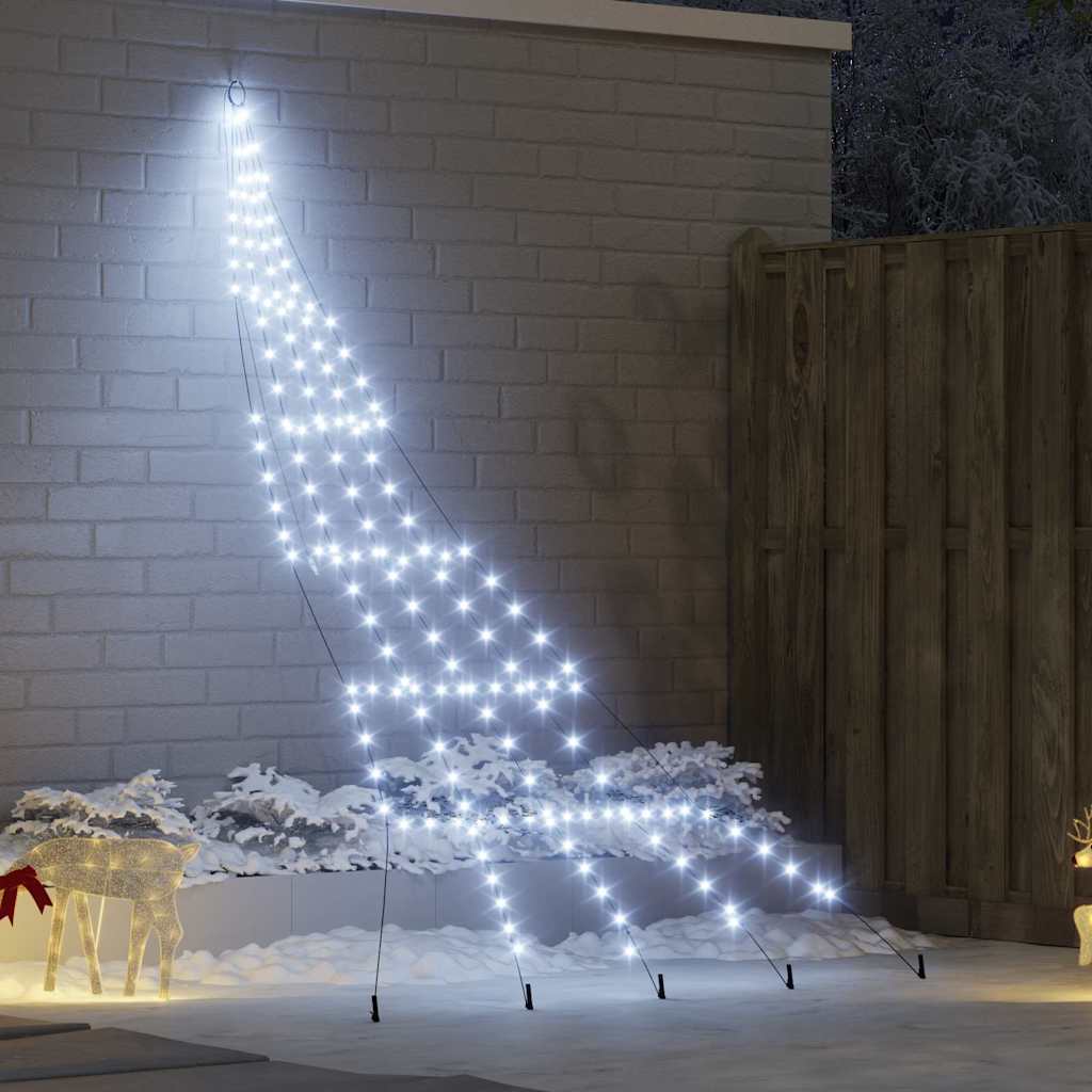 LED Weihnachtsbaum mit Erdspießen Warmes Weiß 182 cm Metall