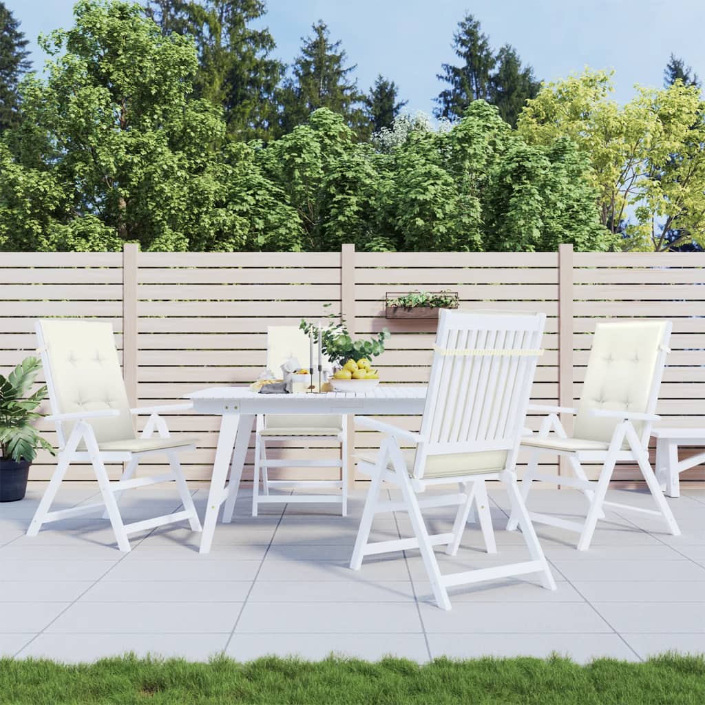 Hochlehner-Auflagen 2 Stk. Melange Anthrazit 120x50x7cm Stoff