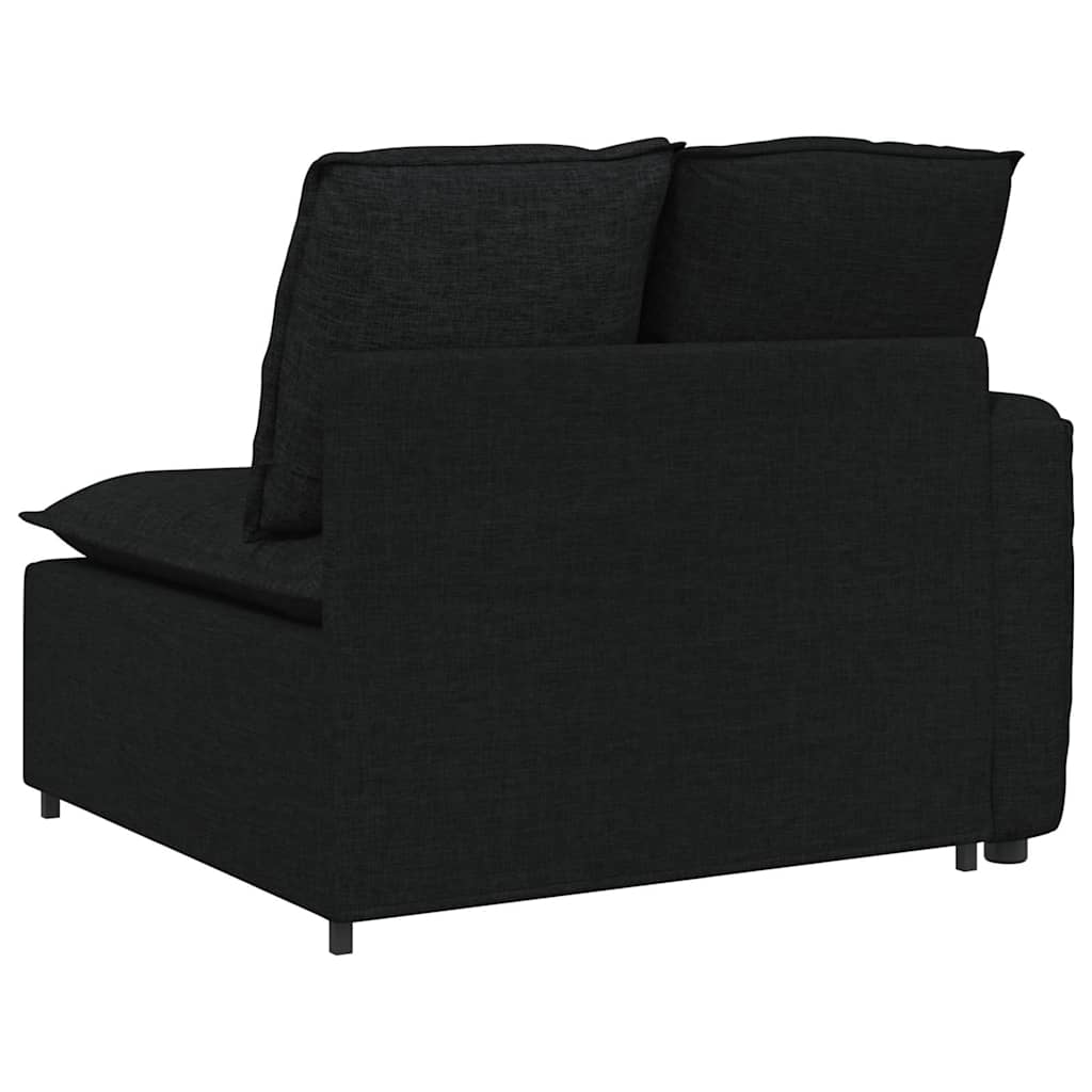 Modulares Sofa Endmodul mit Armlehne Kissen Hellgrau 100 cm