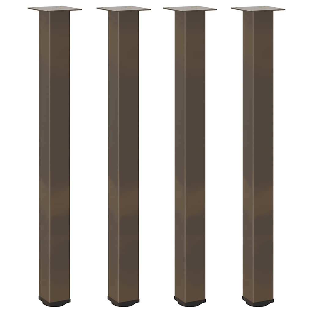 Bartischbeine 4 Stk. Schwarz 100-102 cm Stahl