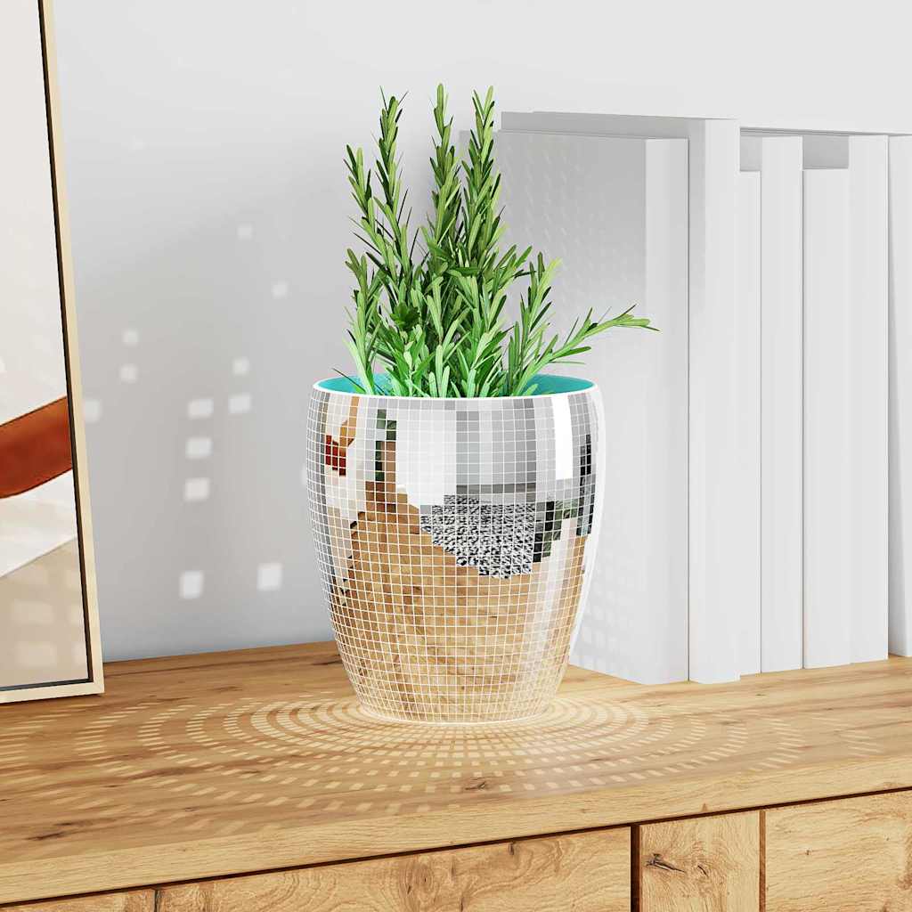 Spiegel-Mosaikfliese Geometrisch 3 pcs Silber 100 x 4 cm Glas