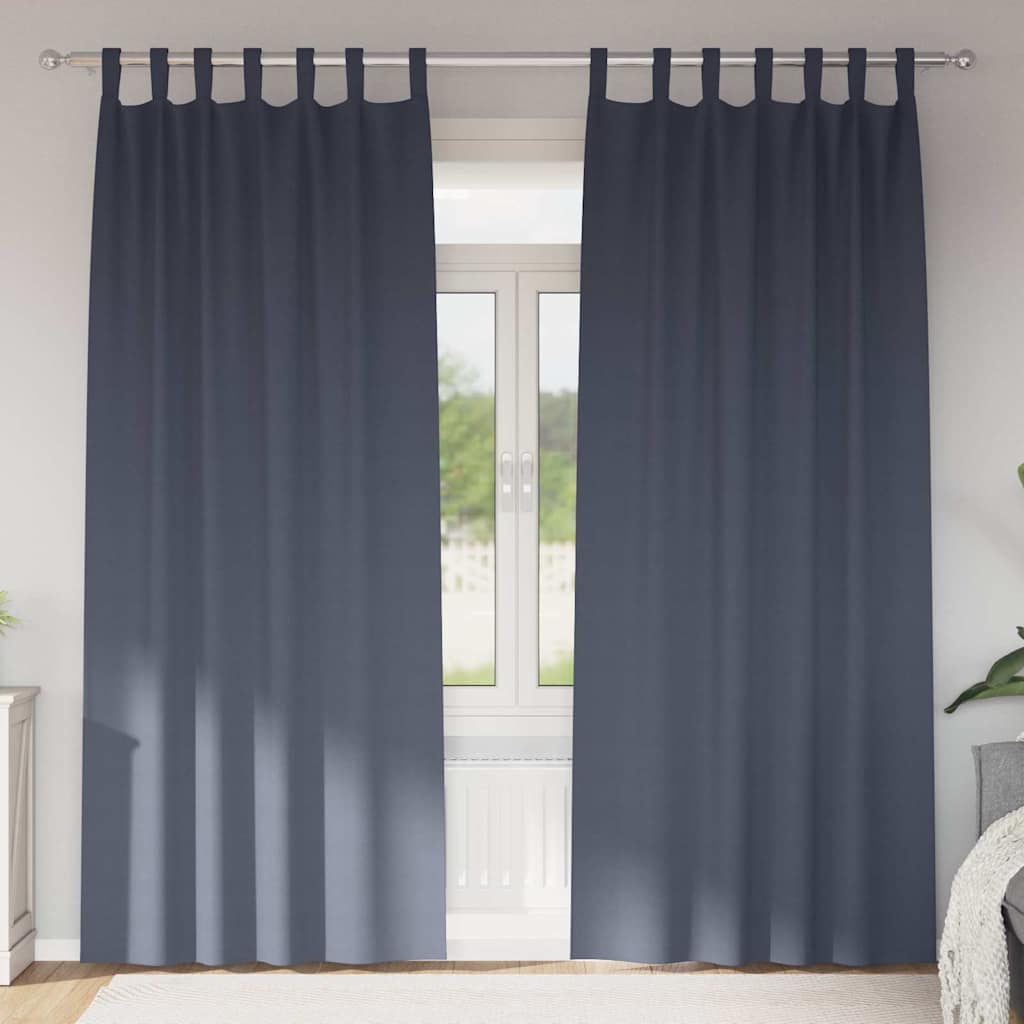 Verdunkelungs-Vorhänge mit Ringen 2 pcs Beige 140 x 140 cm