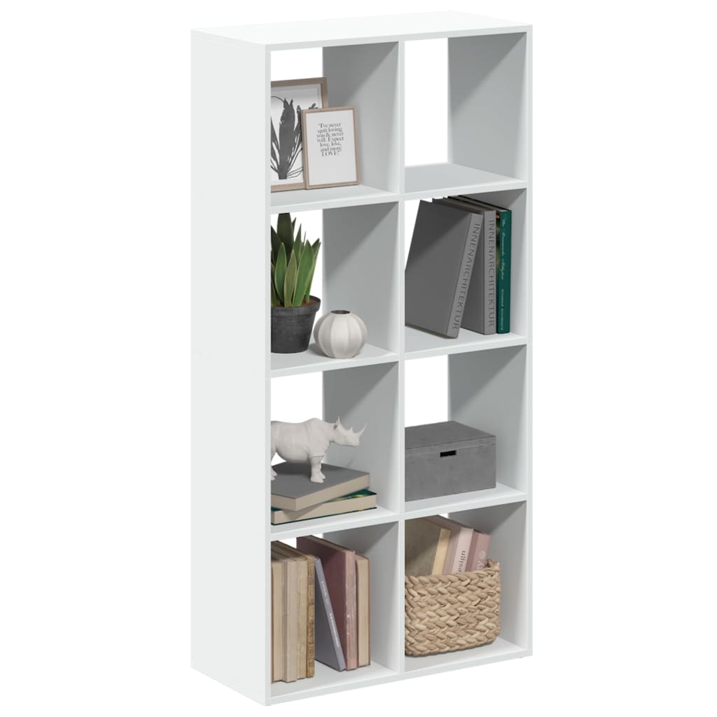 Bücherregal Weiß 137,5x29x137,5 cm Holzwerkstoff