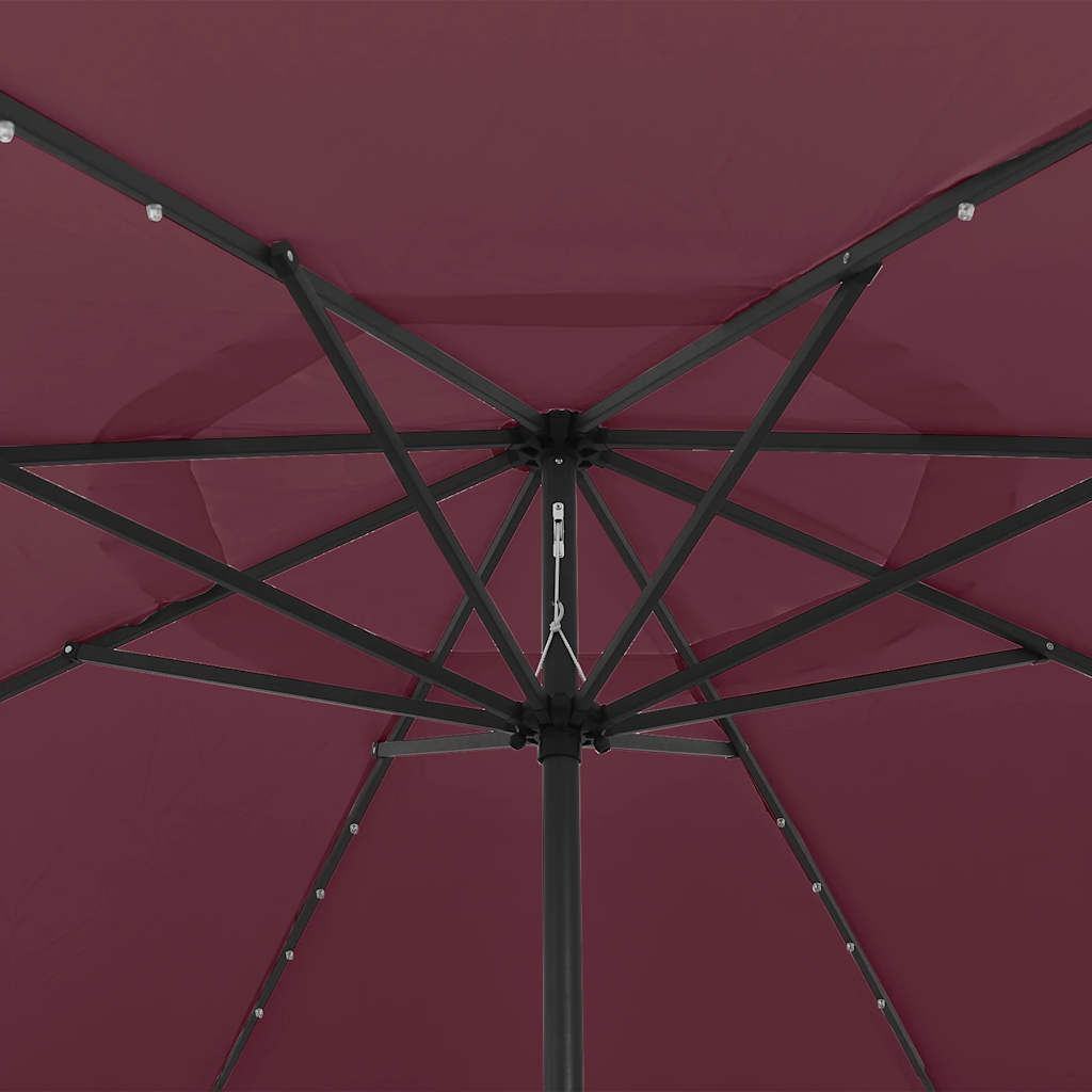 Sonnenschirm mit LED-Beleuchtung 400 cm Sandweiß