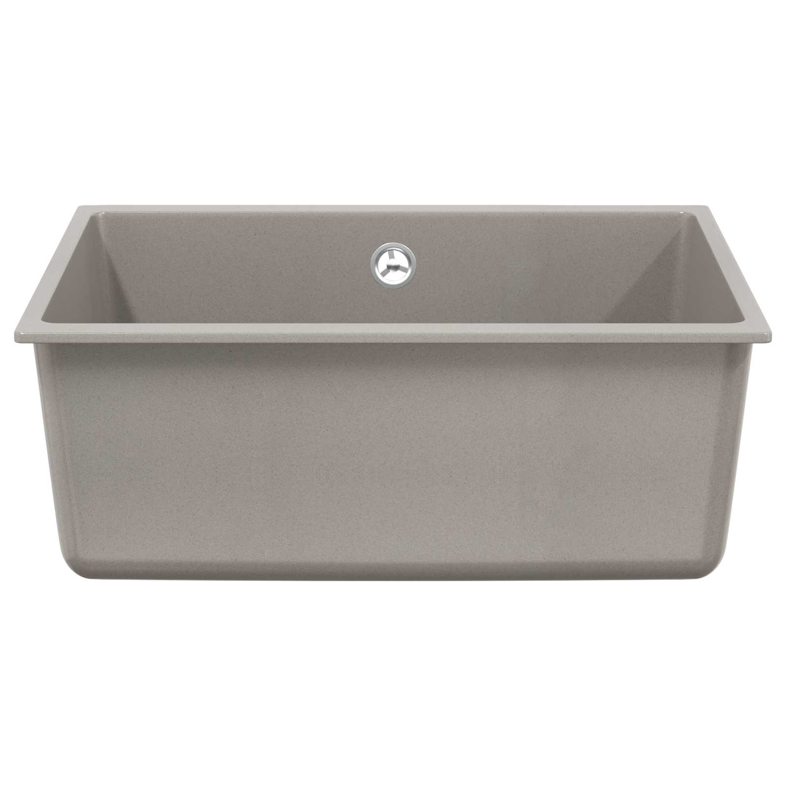 Waschbecken Schwarz 370 x 460 mm 80% Quarz und 20% Harz