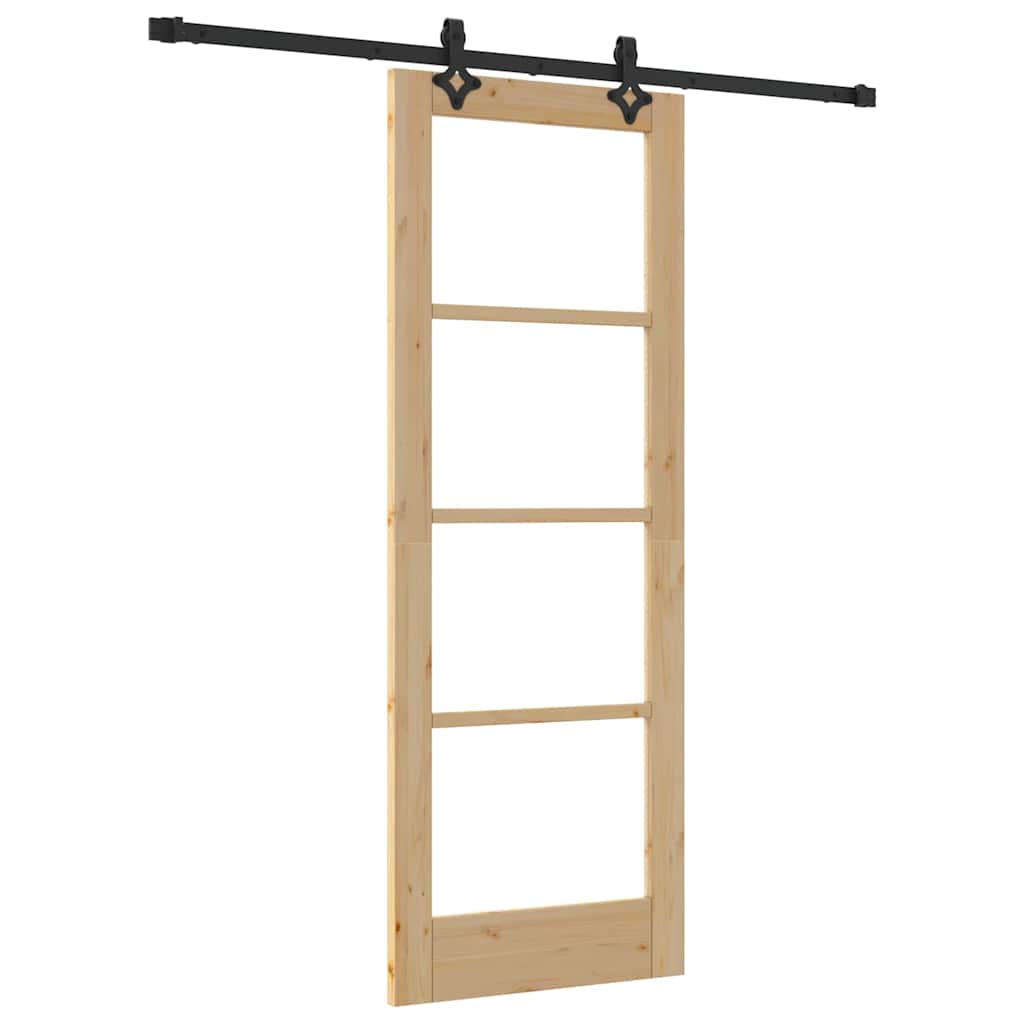 Schiebetür ORKDAL Natürlich und Schwarz 61 x 198,5 cm