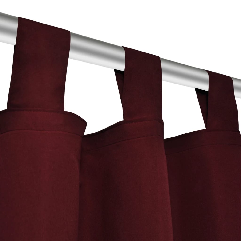 Vorhänge Gardinen aus Satin 2-teilig 140 x 175 cm Schwarz