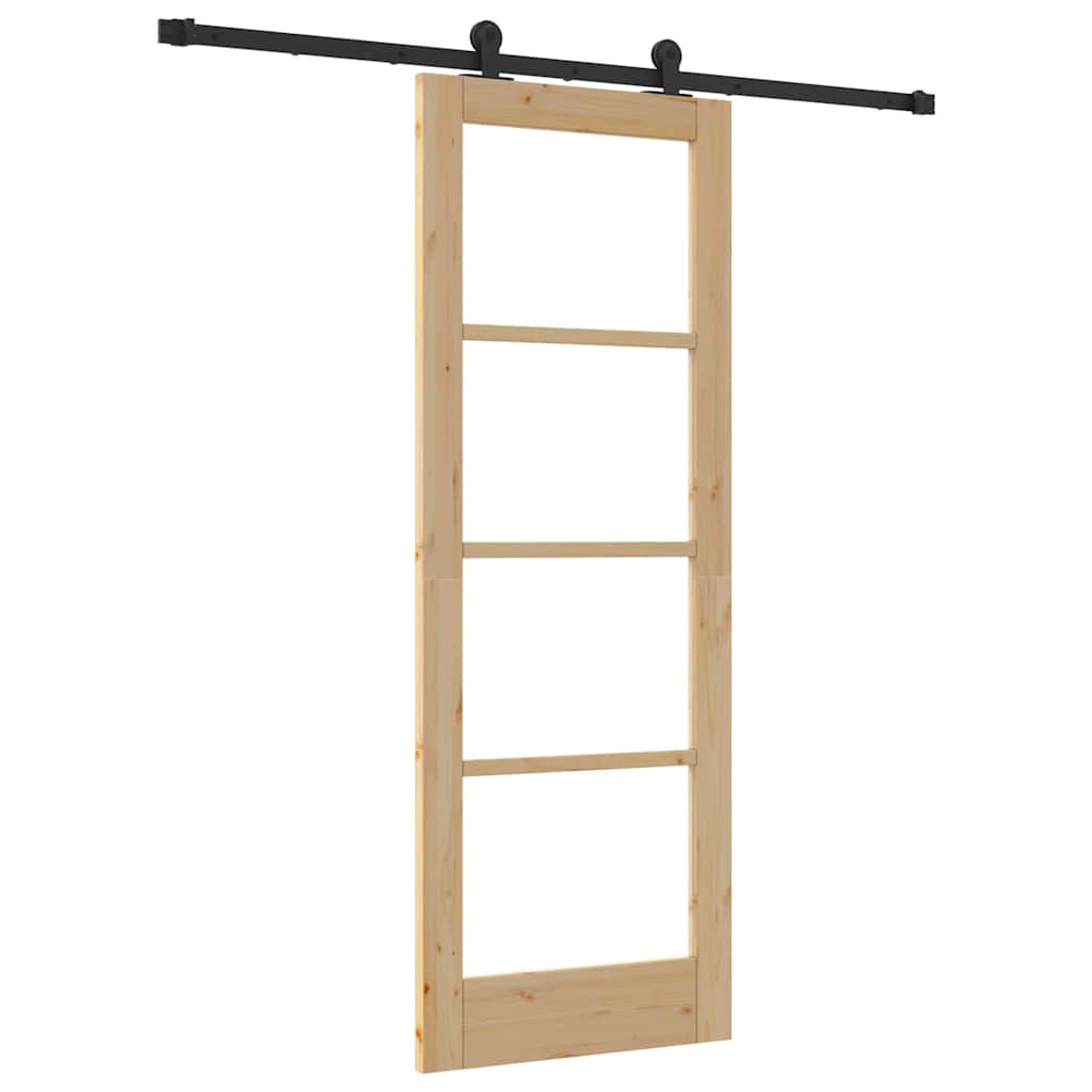 Schiebetür ORKDAL Natürlich und Schwarz 61 x 198,5 cm