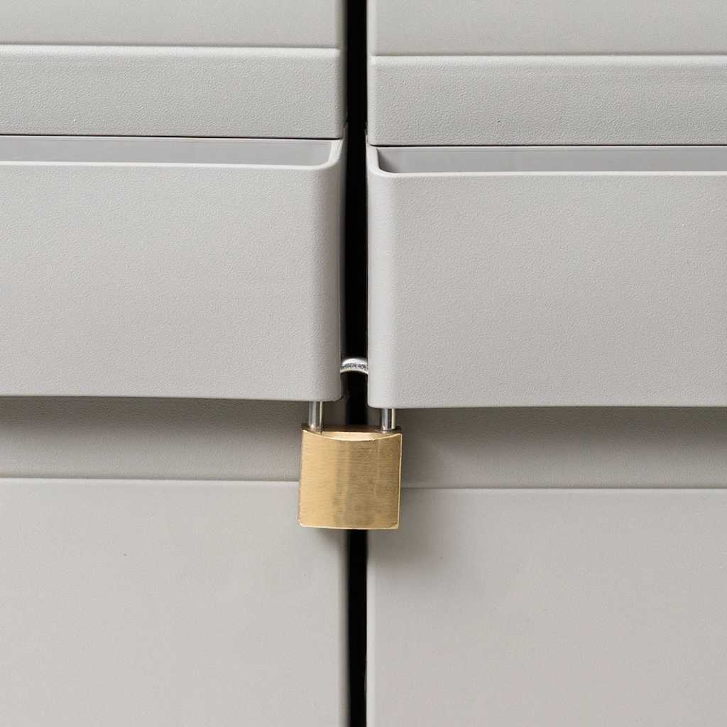 Gartenschrank mit 4 Böden Schwarz