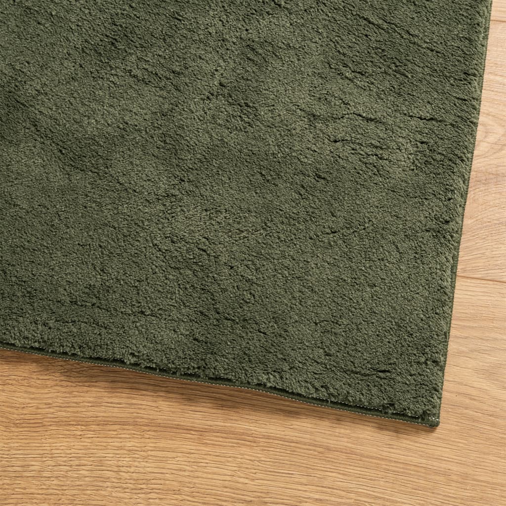 Teppich HUARTE Kurzflor Weich und Waschbar Anthrazit 60x110 cm