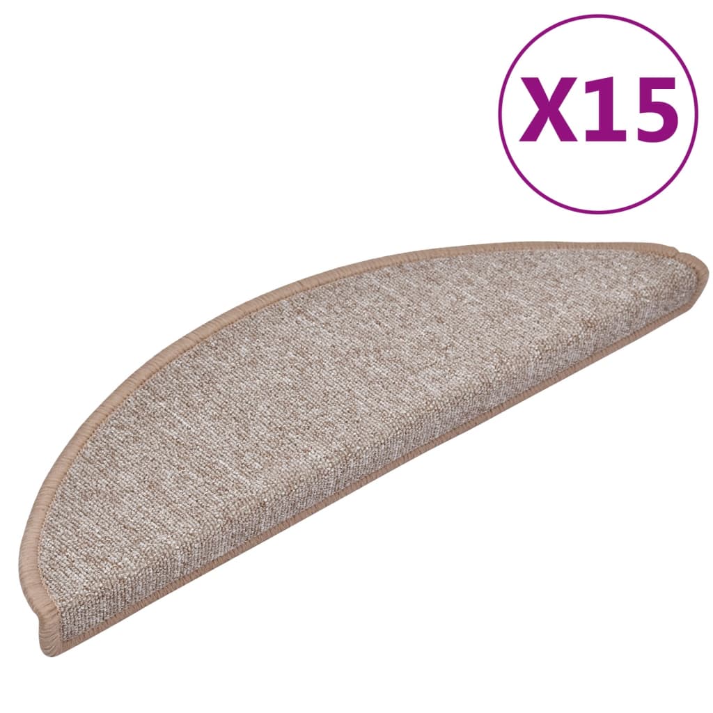 Stufenmatten 15 Stk. 56x17x3 cm Anthrazit Halbrund