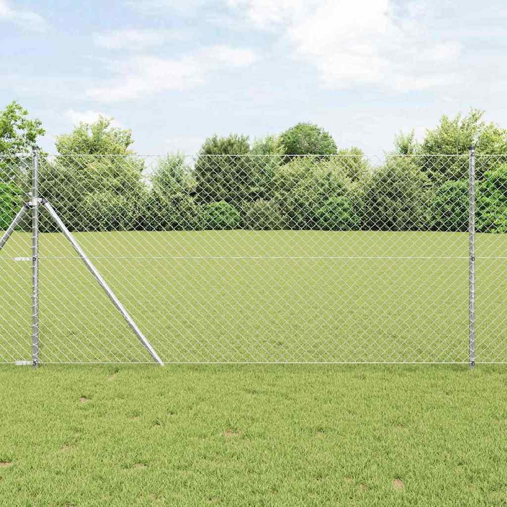 Outdoor Kettenglied-Zaun Erdfixierung 10 x 0,4 m Grün Netz