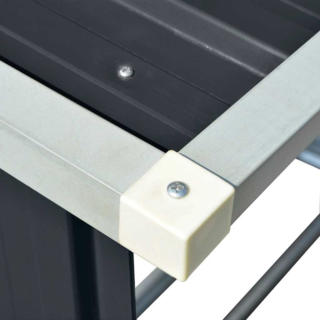 Brennholzlager Verzinkter Stahl 163 x 83 x 154 cm Grau