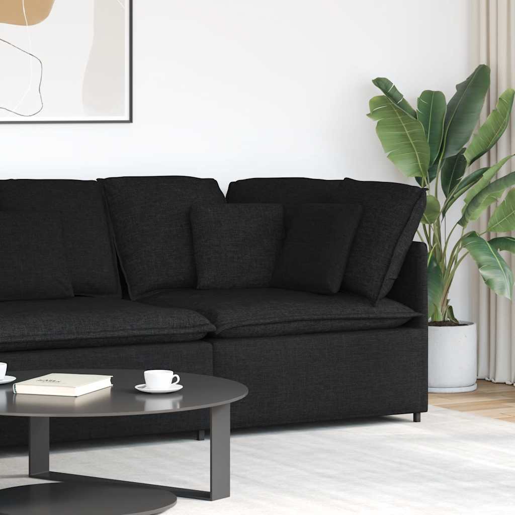 Modulares Sofa Endmodul mit Armlehne Kissen Hellgrau 100 cm