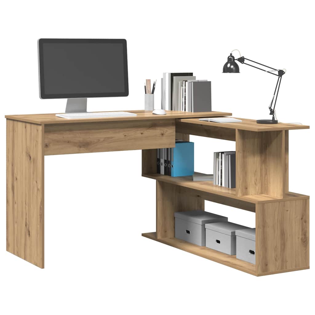 Eckschreibtisch Weiß 200x50x76 cm Holzwerkstoff