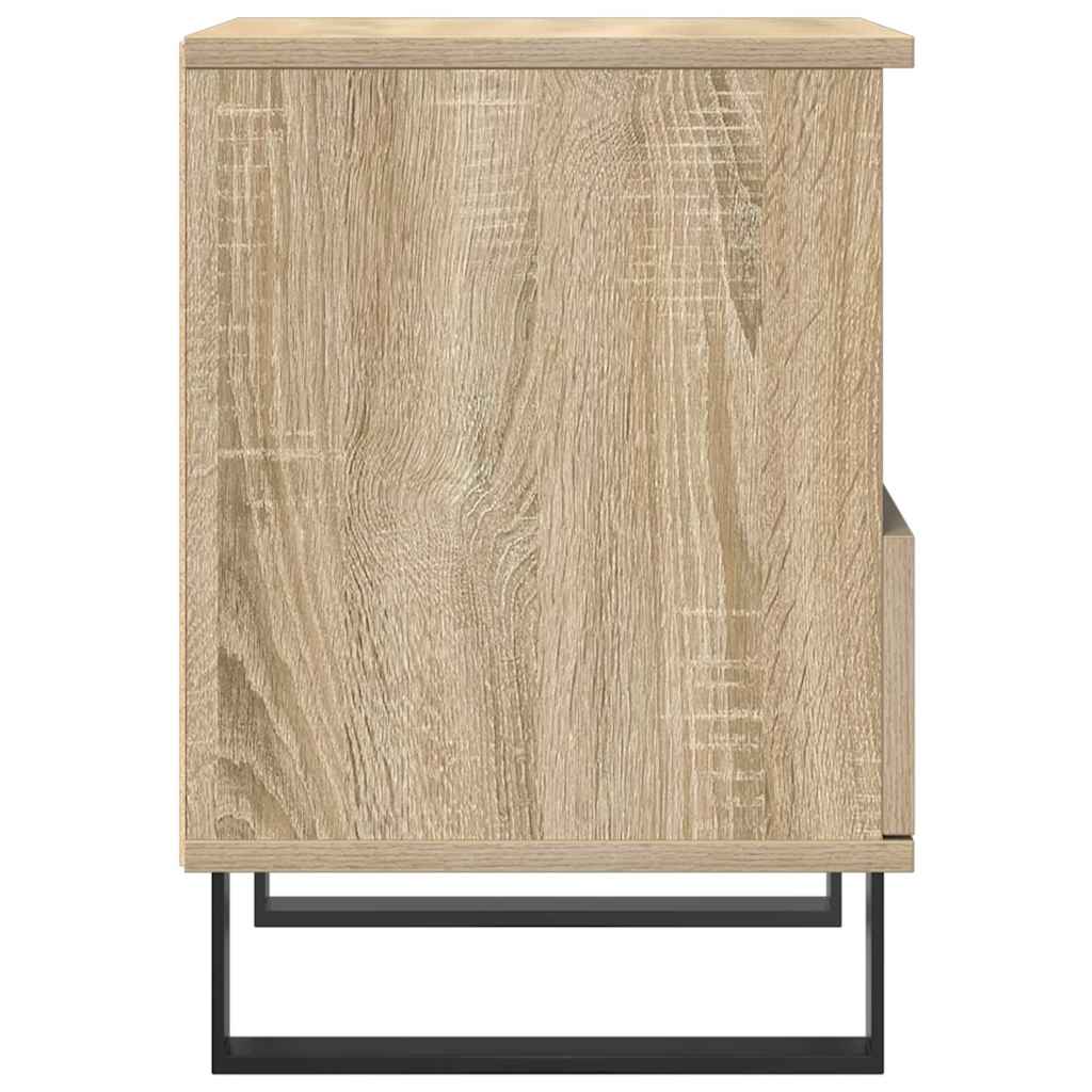 Bettschrank Schwarz Eichen-Optik 40 x 35 x 50 cm Holzwerkstoff