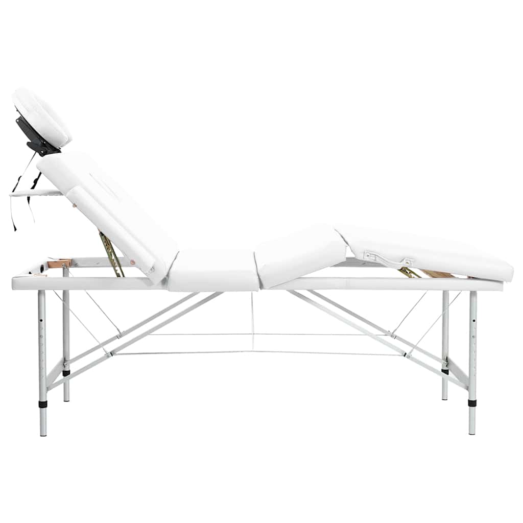 Massagetisch mit Aluminiumrahmen, faltbar 4 Zonen Blau