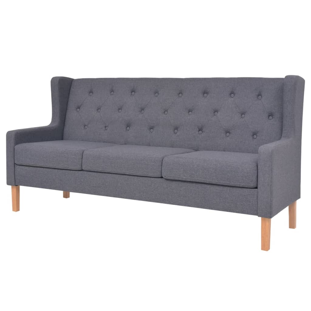 2-Sitzer Sofa Stoff Cremeweiß