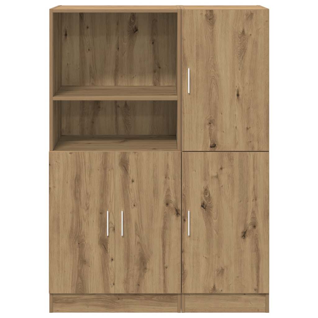 2-tlg. Küchenschrank-Set Weiß Holzwerkstoff