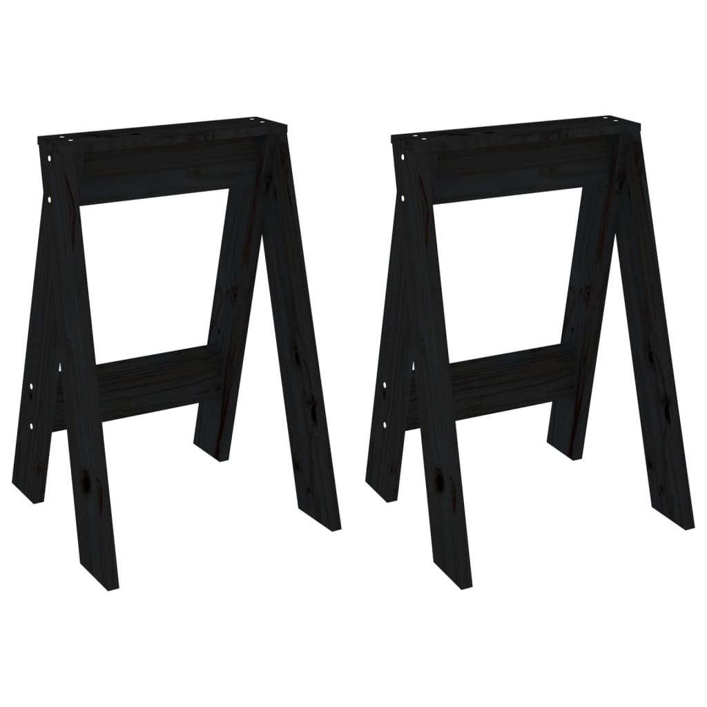 Hocker 2 Stk. 40x40x45 cm Massivholz Kiefer