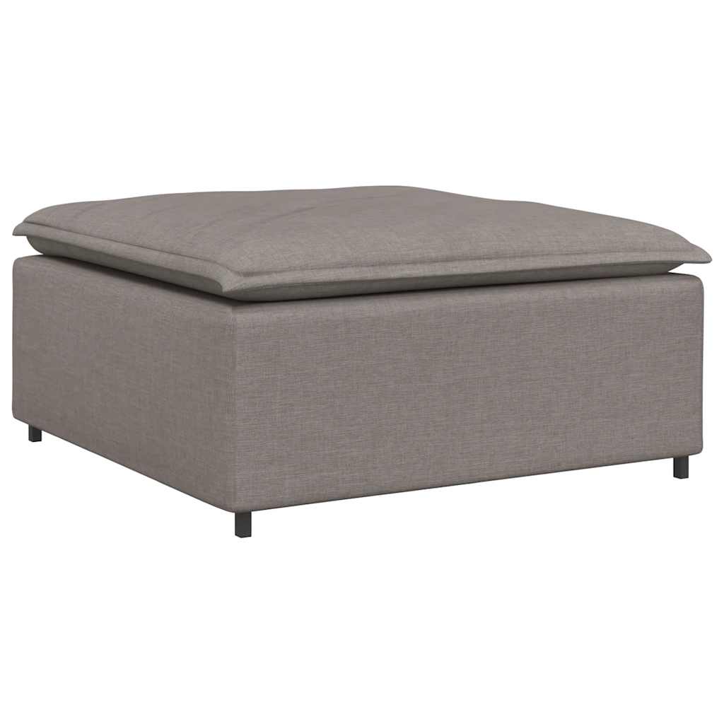 Modulares Sofa Endmodul mit Armlehne Kissen Hellgrau 100 cm
