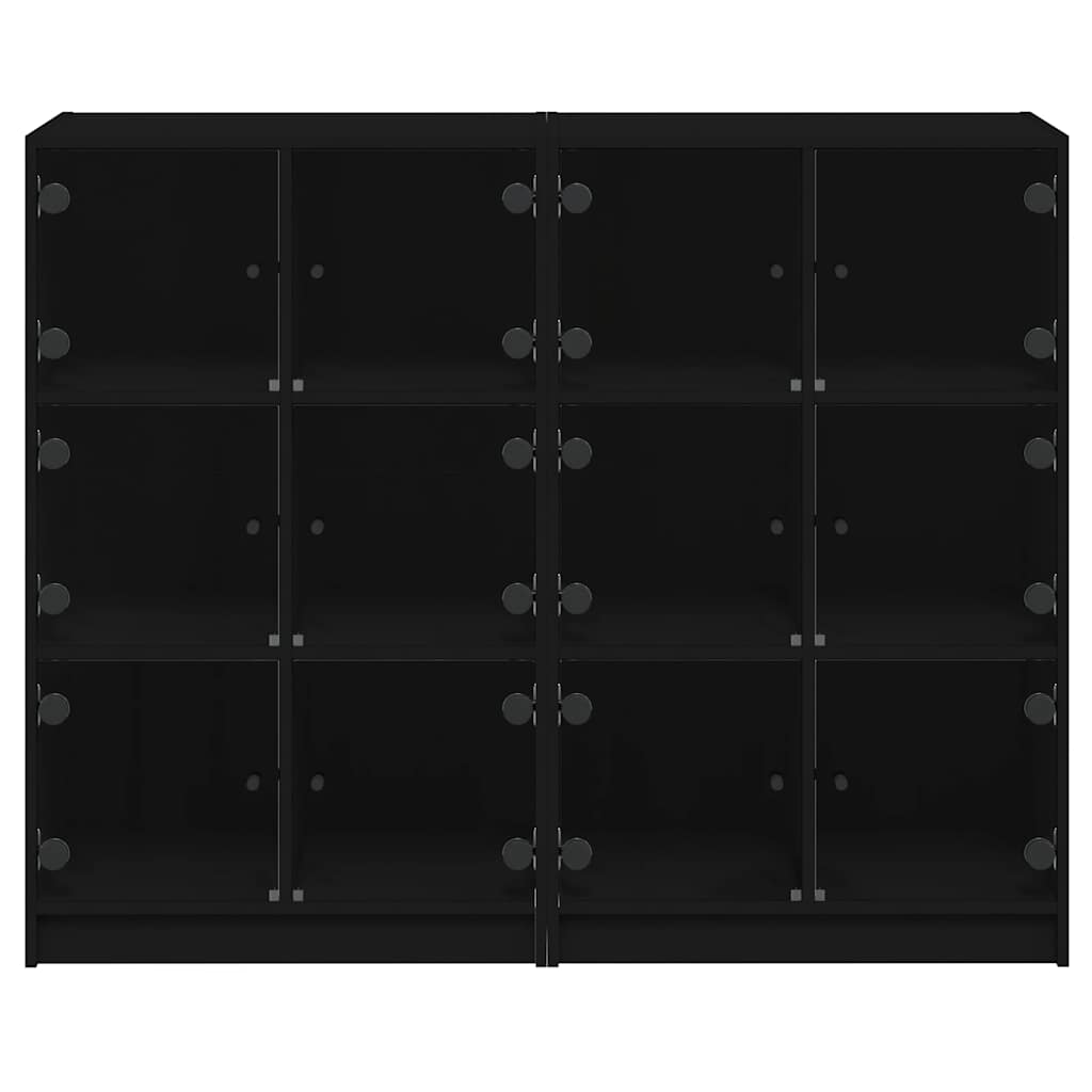 Bücherregal mit Türen Weiß 136x37x109 cm Holzwerkstoff