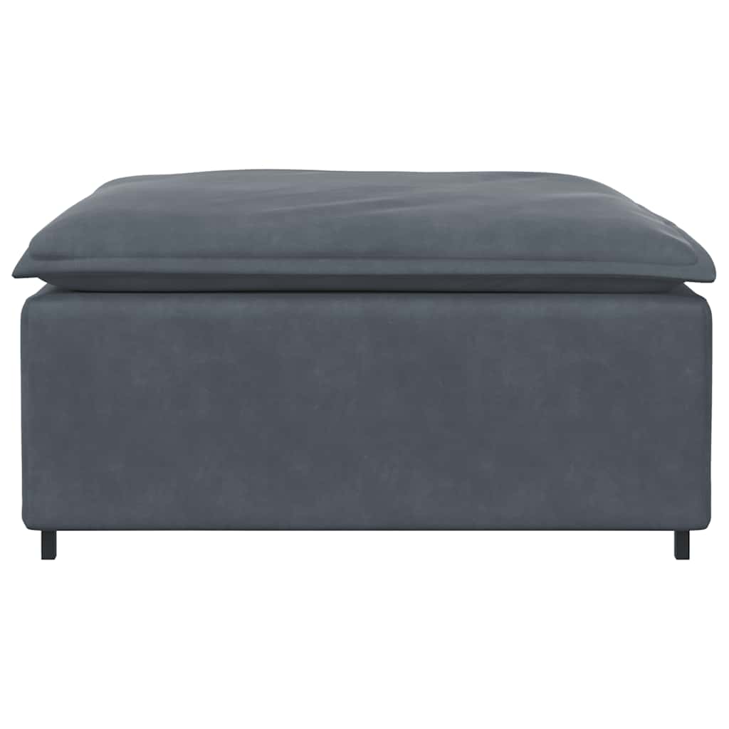 Modulares Sofa Endmodul mit Armlehne Kissen Blau 100 cm