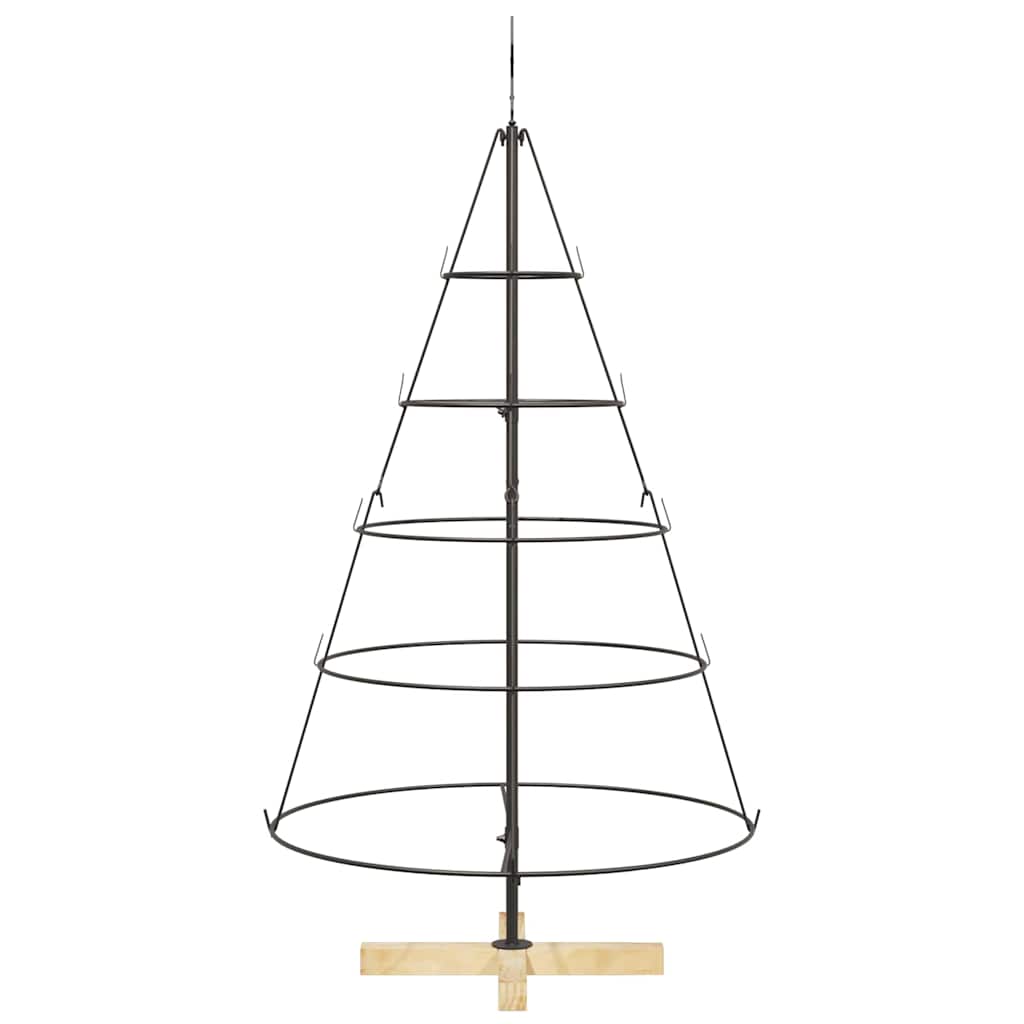 Weihnachtsdeko mit Ständer Schwarz 60 cm Stahl