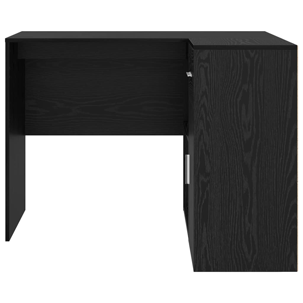 Eck-Schreibtisch Schwarz Eichen-Optik 102 x 88 x 75 cm