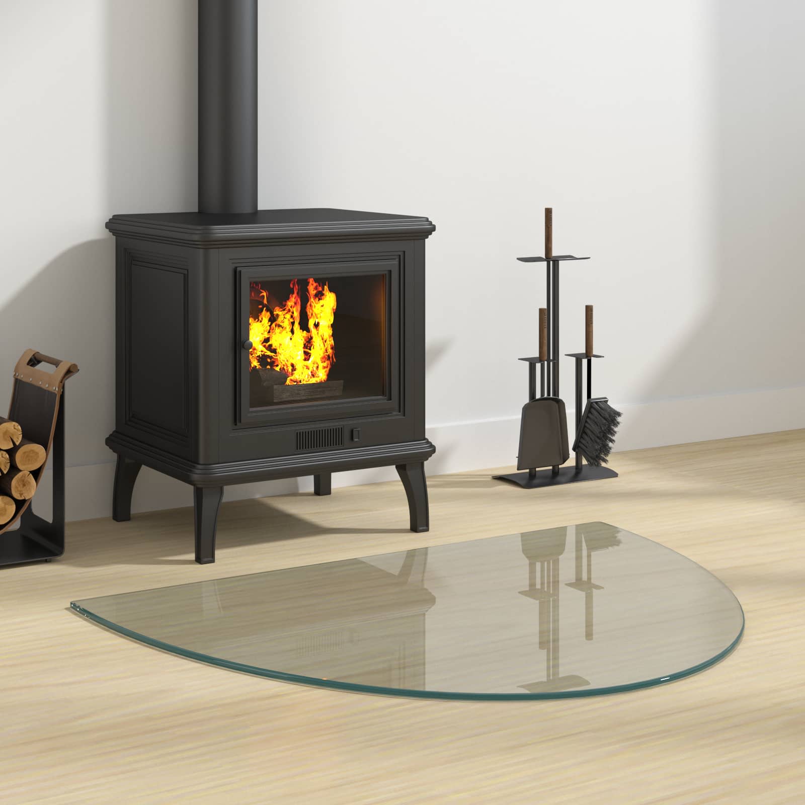 Feuerstelle Glasplatte Transparent 800 x 500 mm Glas