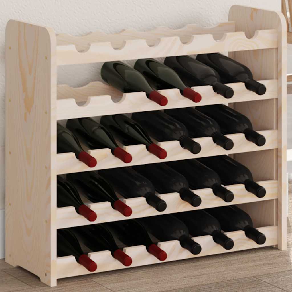 Weinregal 33x25x37 cm Massivholz Kiefer