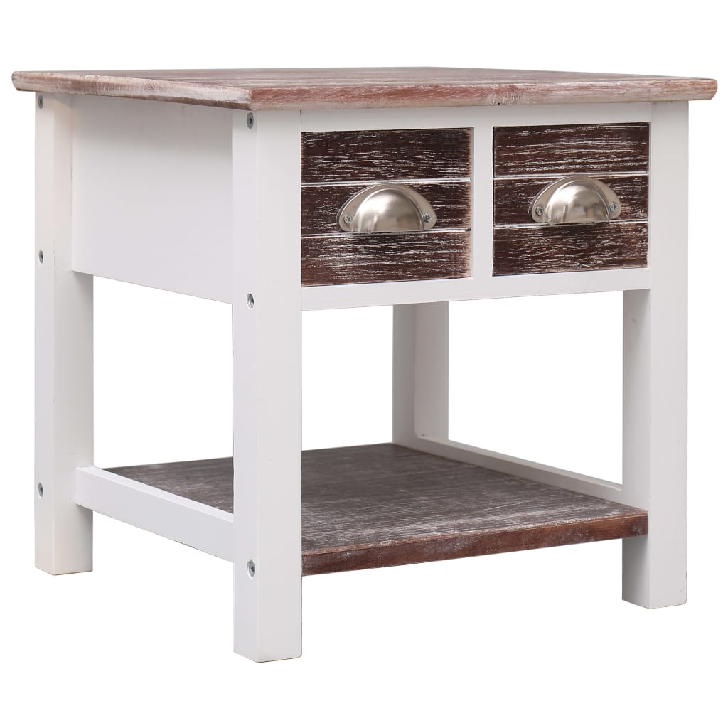 Beistelltisch Grau 40x40x40 cm Paulownia Holz