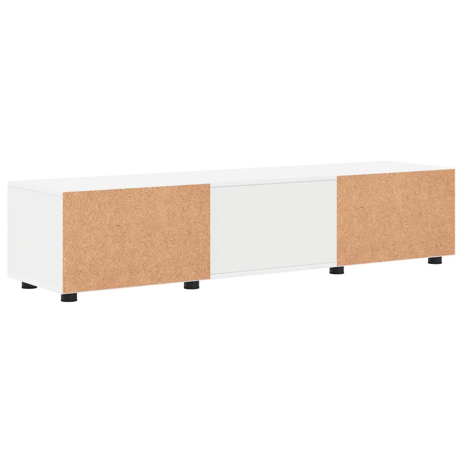 Highboard mit Regal FLORIN Weiß 60 x 35 x 182 cm Holzwerkstoff