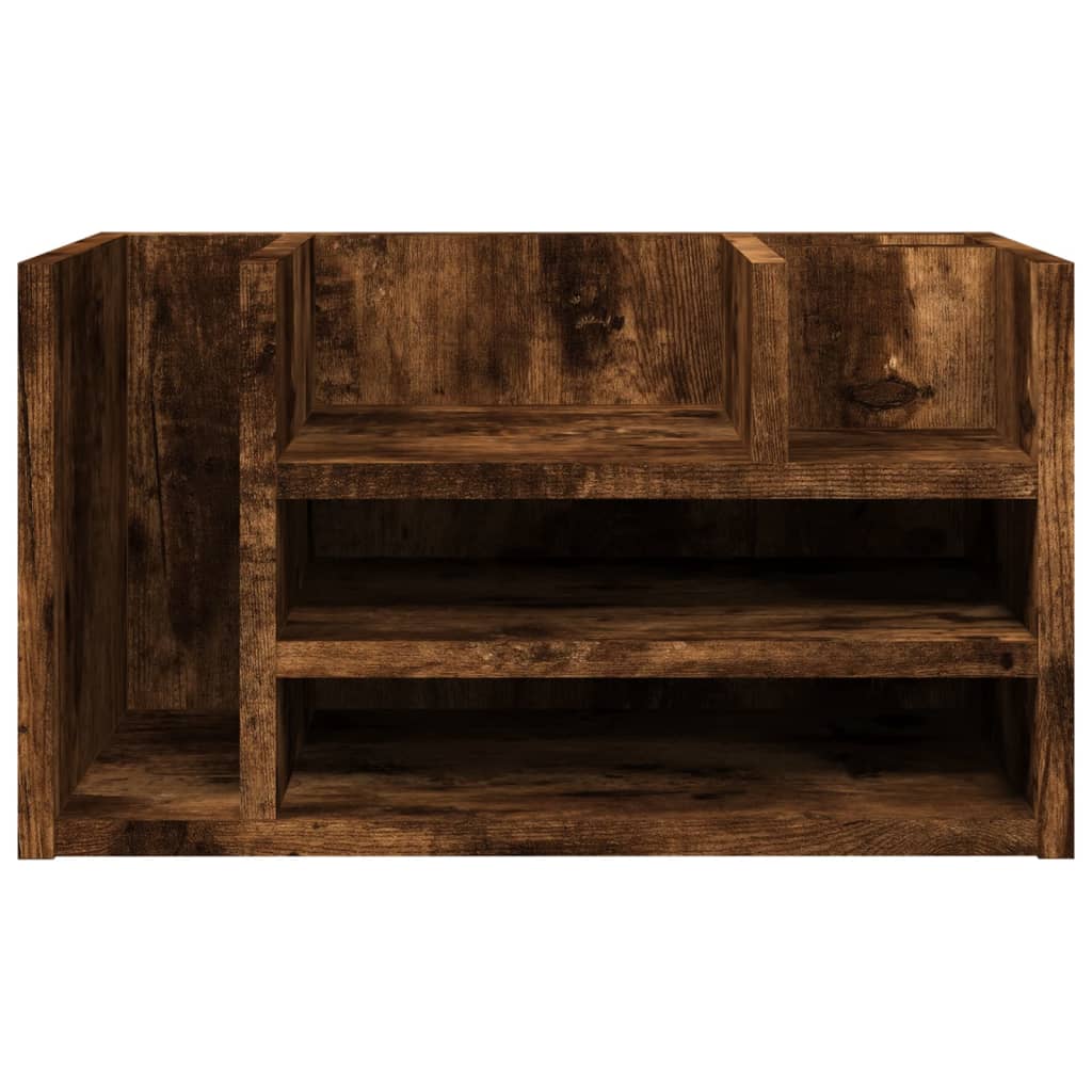Schreibtisch-Organizer Weiß 44,5x24x25 cm Holzwerkstoff