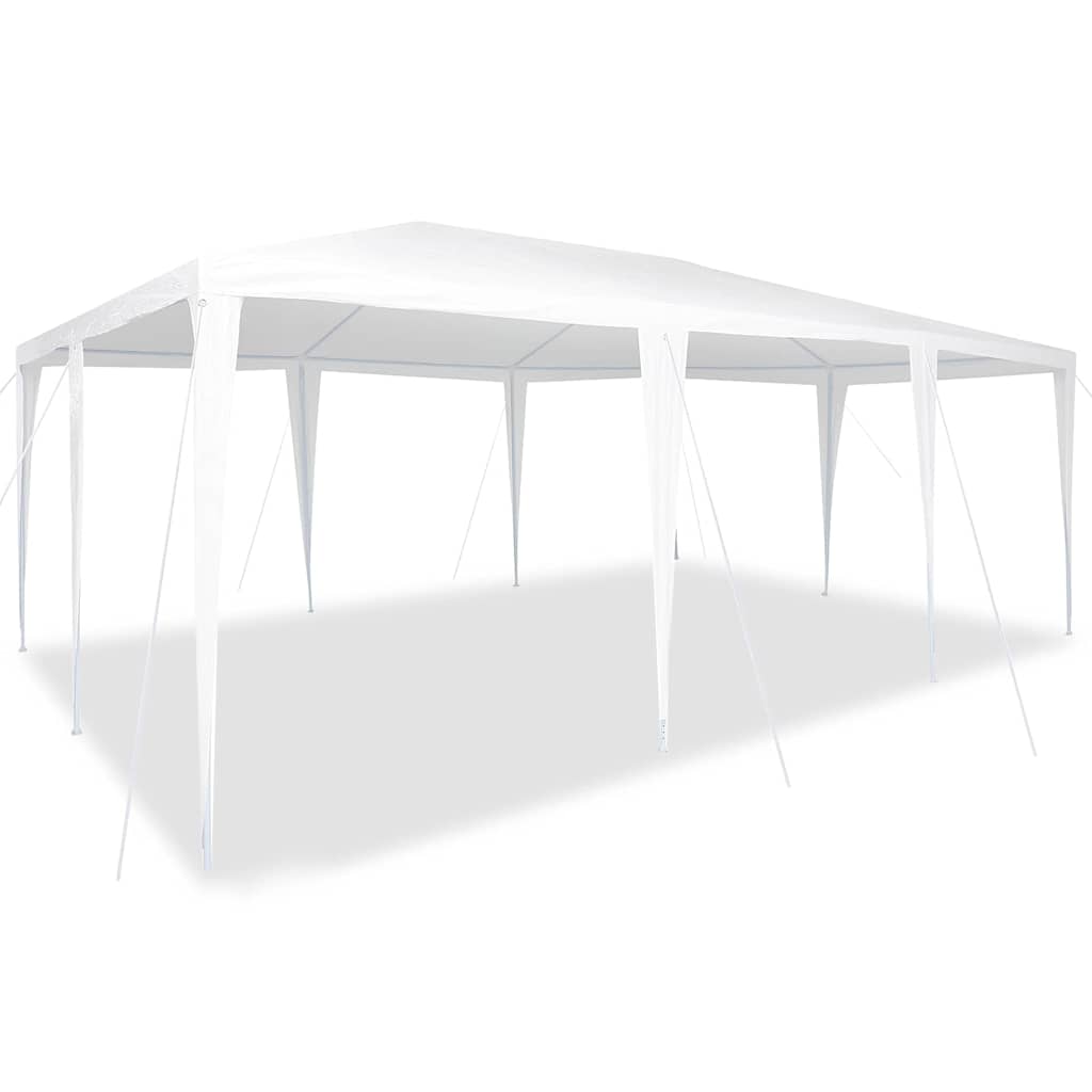 Party-Zelt Weiß 400 x 400 x 266 cm Polyethylen und Stahl