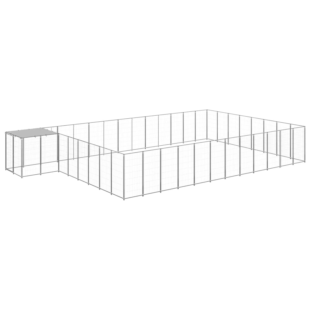 Hundezwinger Schwarz 6,05 m² Stahl