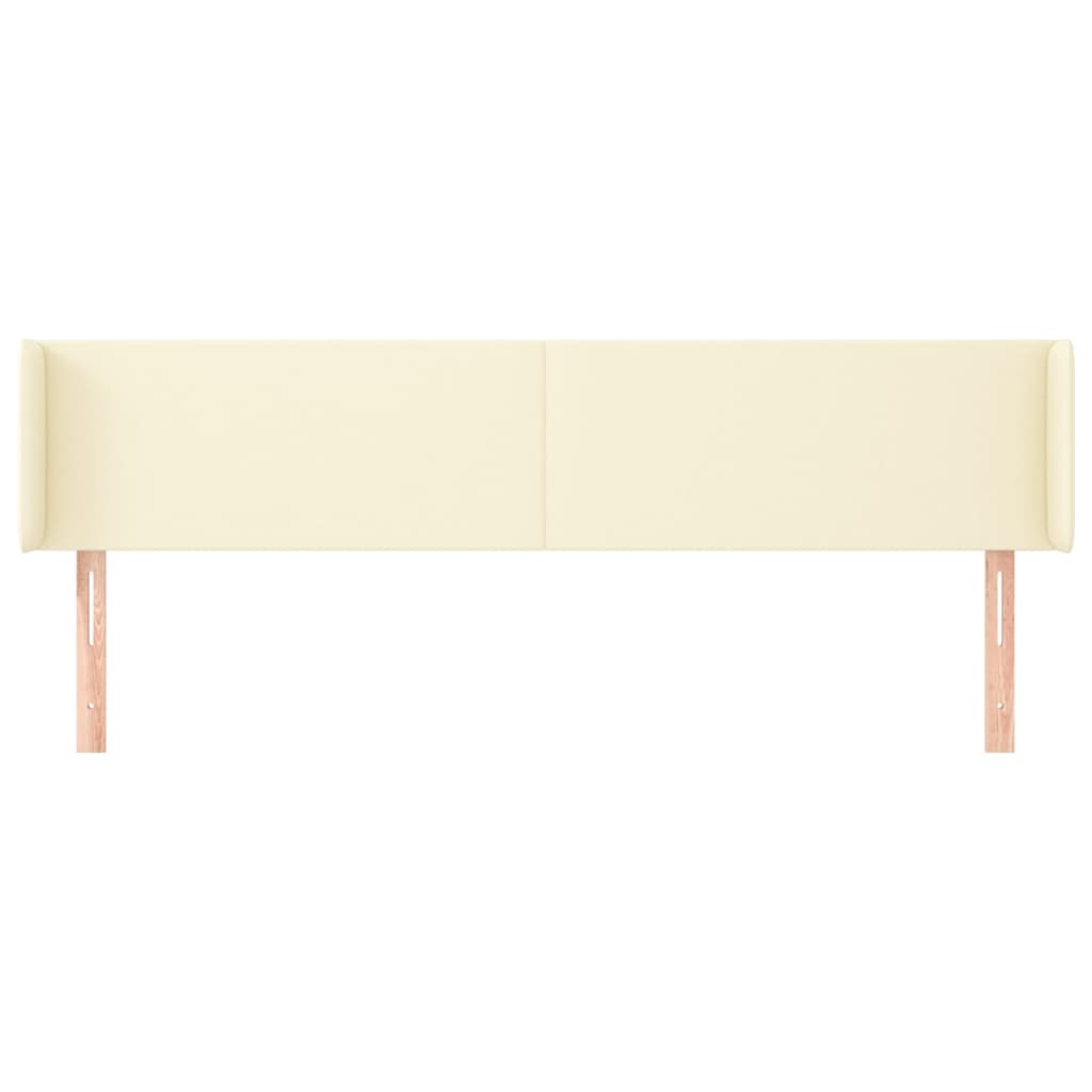 Kopfteil mit Ohren Creme 83x16x78/88 cm Kunstleder