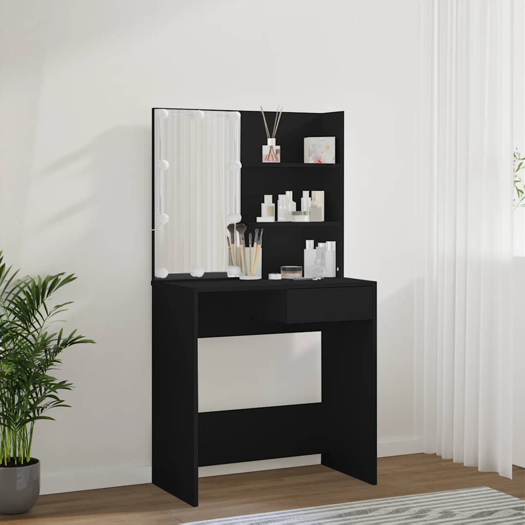 Schminktisch mit LED Weiß 74,5x40x141 cm