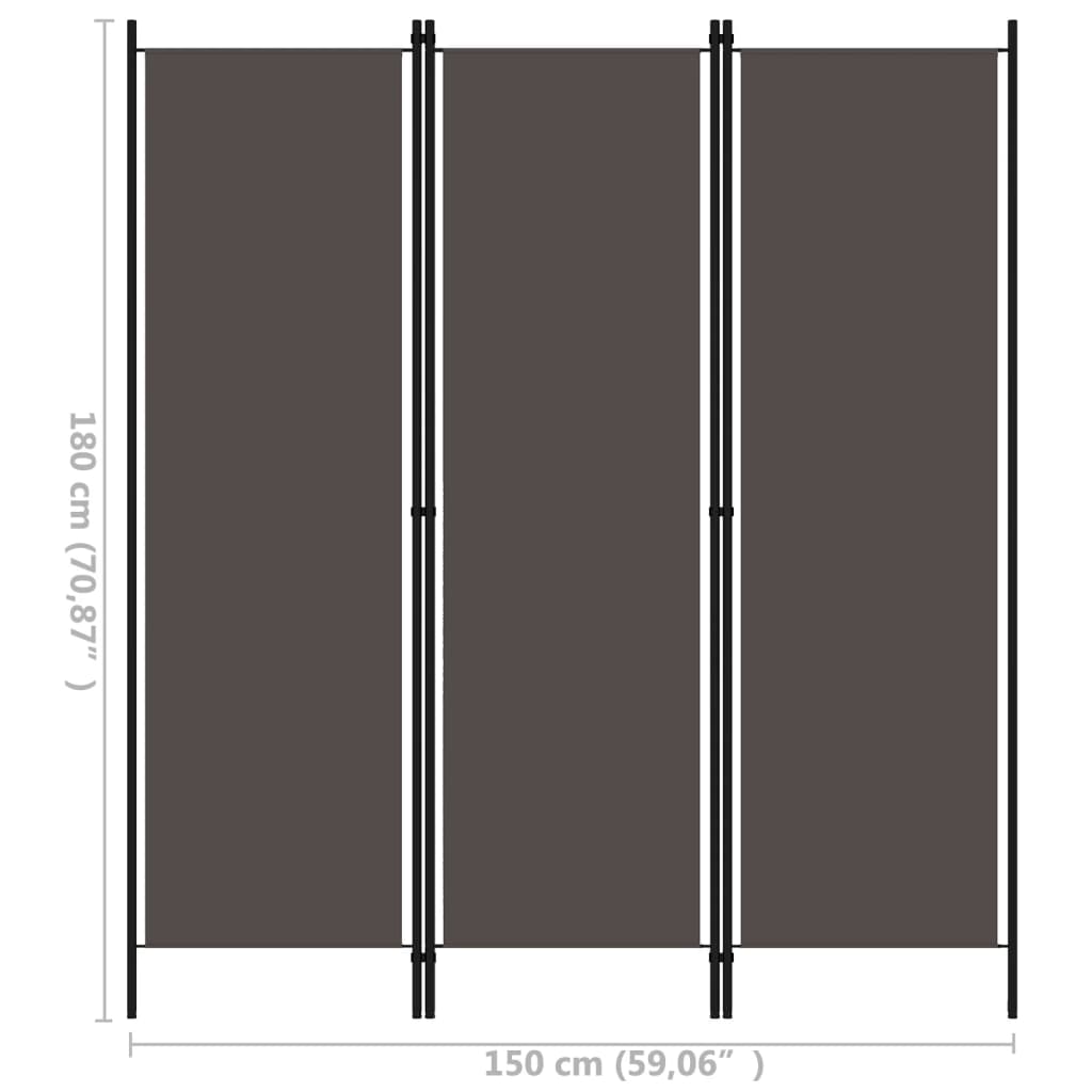 Raumteiler Beige 150 x 180 cm Stoff