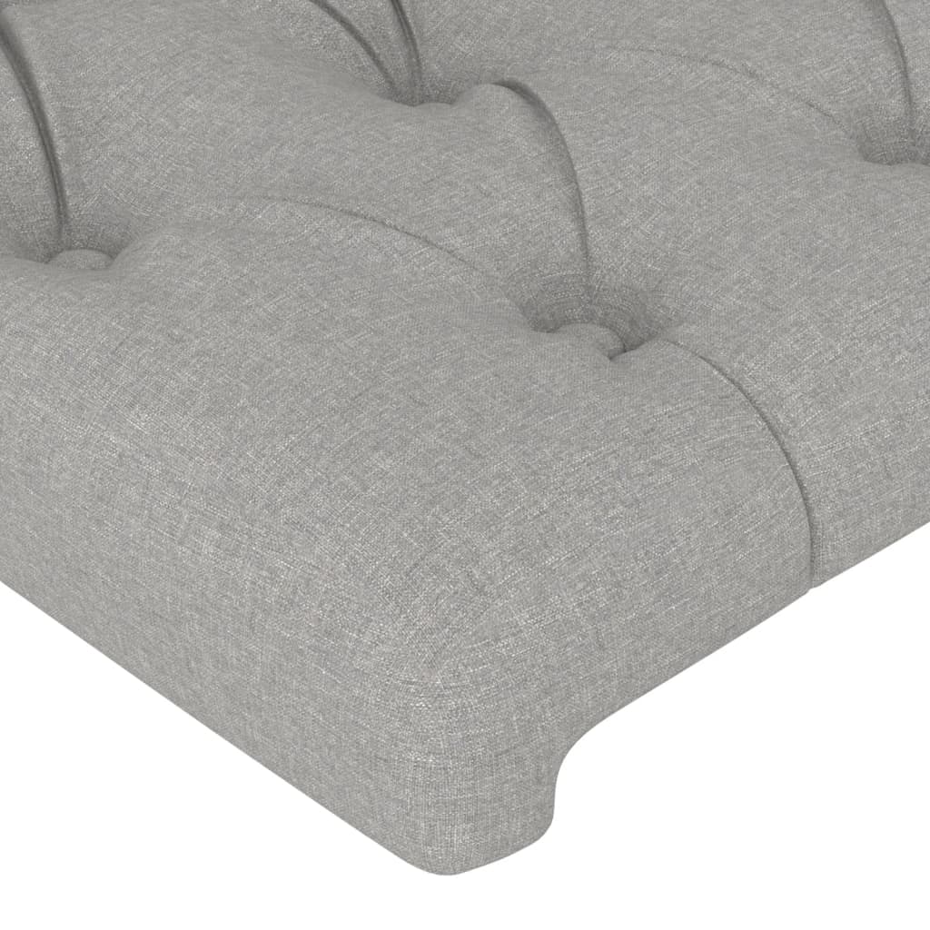Kopfteil Hellgrau 80x7x118/128 cm Stoff