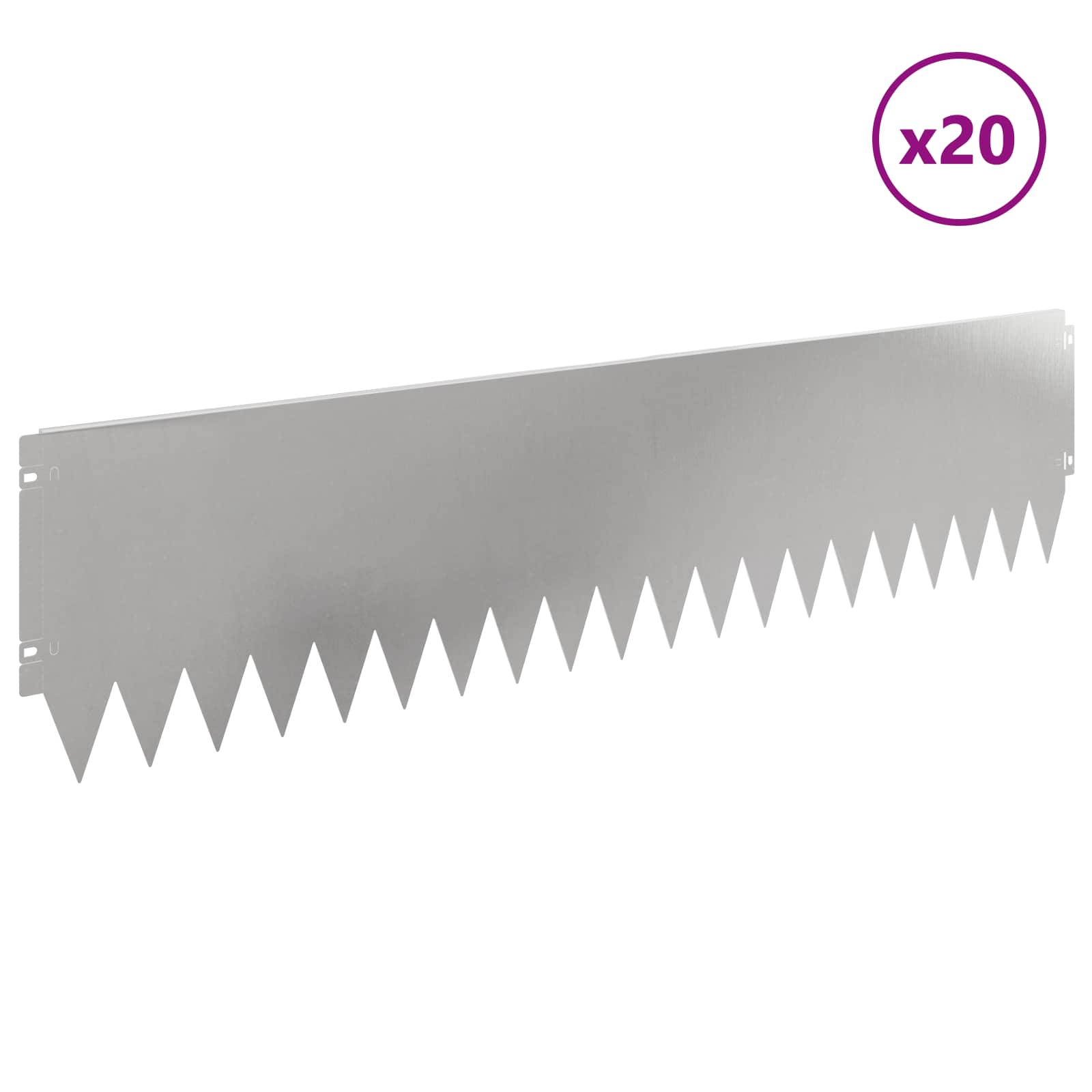 Raseneinfassung 10 pcs 103 x 10 cm Stahl Schwarz
