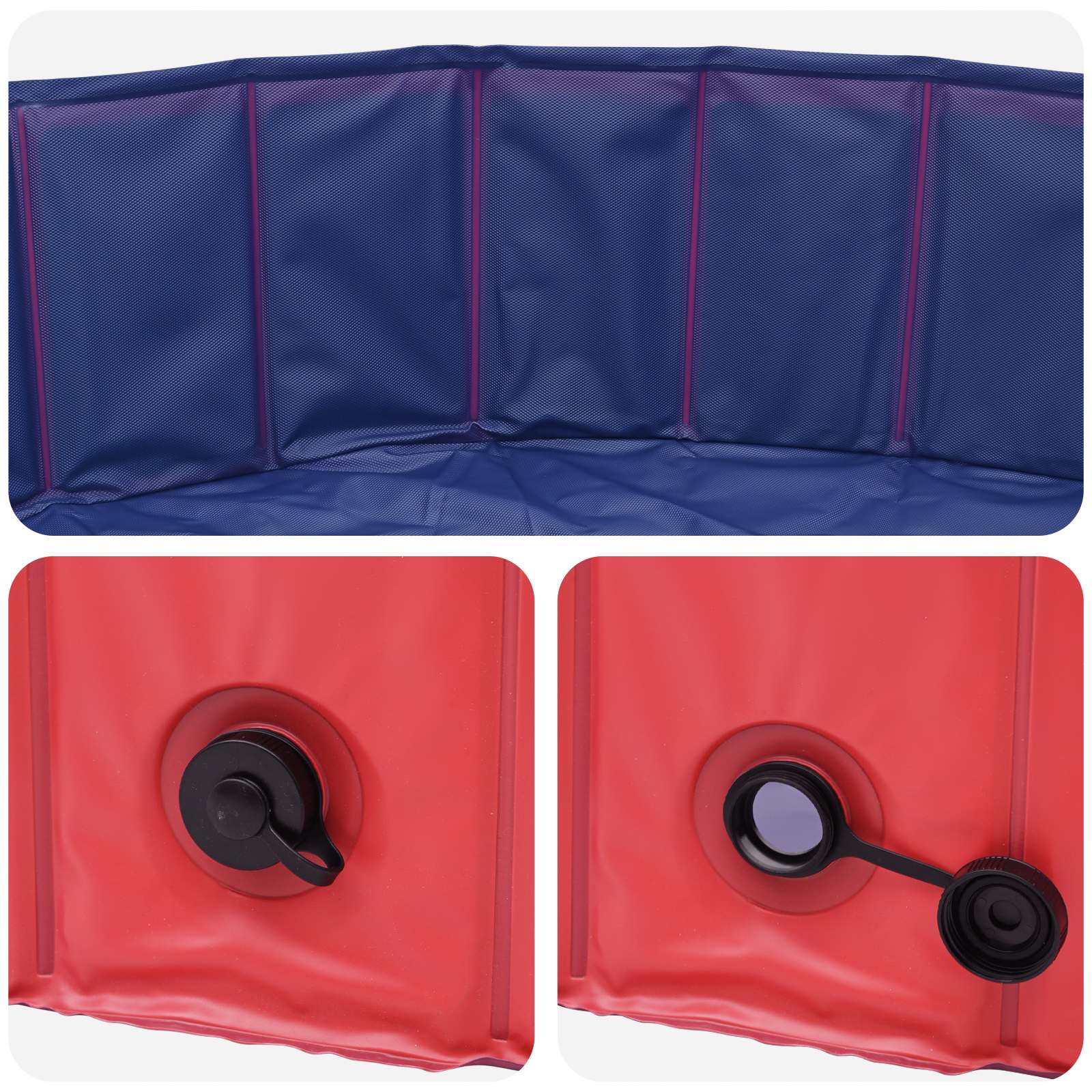 Hundepool Rot Ø200 x 30 cm Dicker PVC