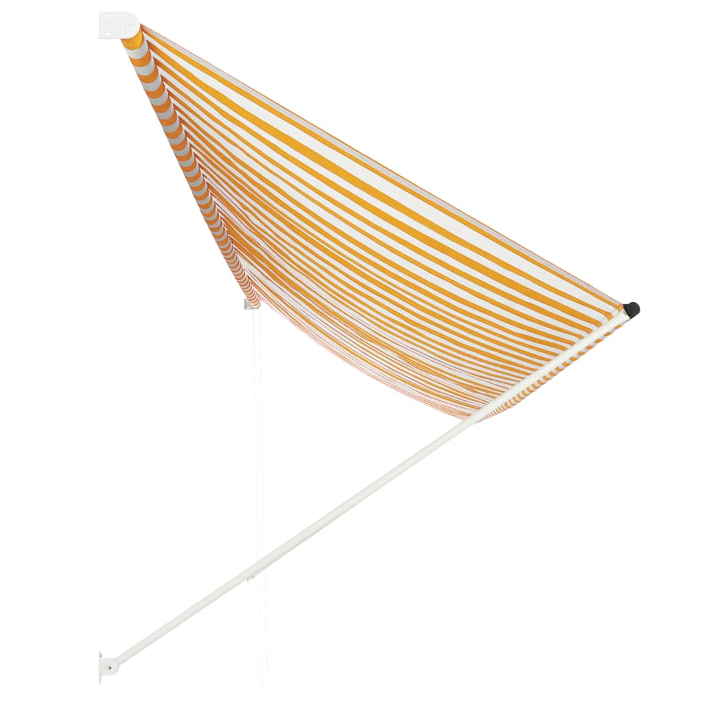 Einziehbare Markise 150×150 cm Blau und Weiß